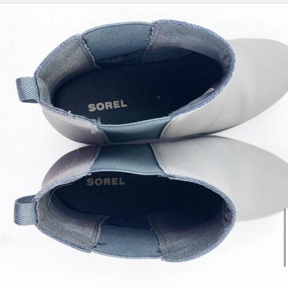 SOREL Gray Joan of Arctic Wedge Hidden Heel Chelsea Boot WOMEN'S Size 5 - Picture 5 of 12